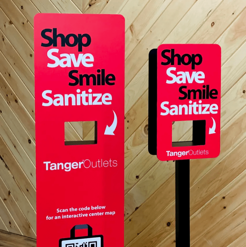 returning to inperson events safely-branded hand sanitizer